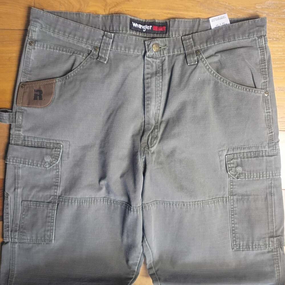 Wrangler RIGGS Workwear Ripstop Ranger Cargo Pants Gray 38x36